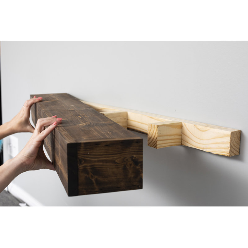 Three Posts™ Elin Pine Solid Wood Floating Shelf & Reviews Wayfair